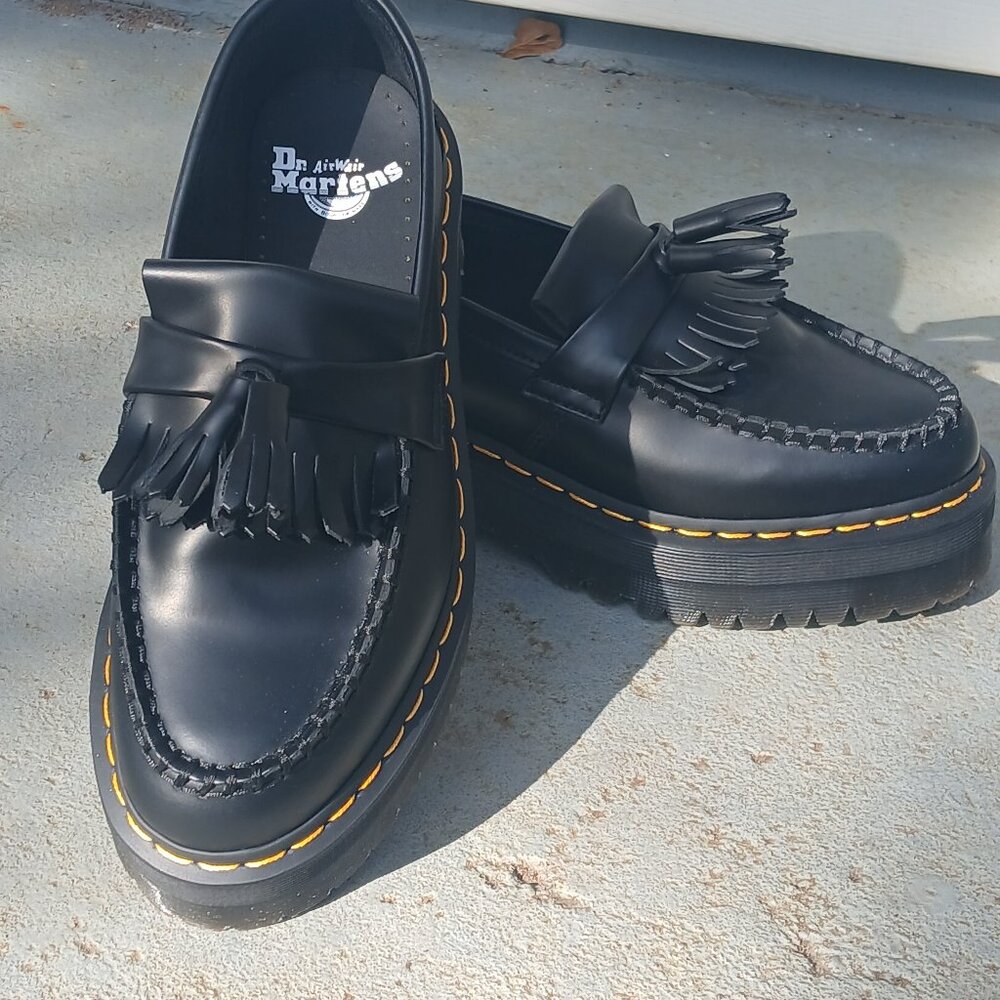 DR. MARTENS ADRIAN QUAD PLATFORM LOAFER SIZE 8